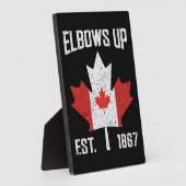 Elbows Up Canada True North Strong Canadian 誇りを持った フォトプラーク (側面)