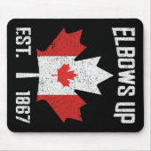 Elbows Up Canada True North Strong Canadian 誇りを持った マウスパッド (正面)