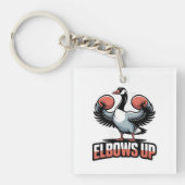Elbows Up – Fighting Canadian Goose キーホルダー (正面)