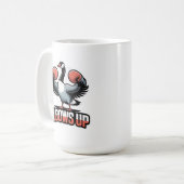 Elbows Up – Fighting Canadian Goose コーヒーマグカップ (正面左)