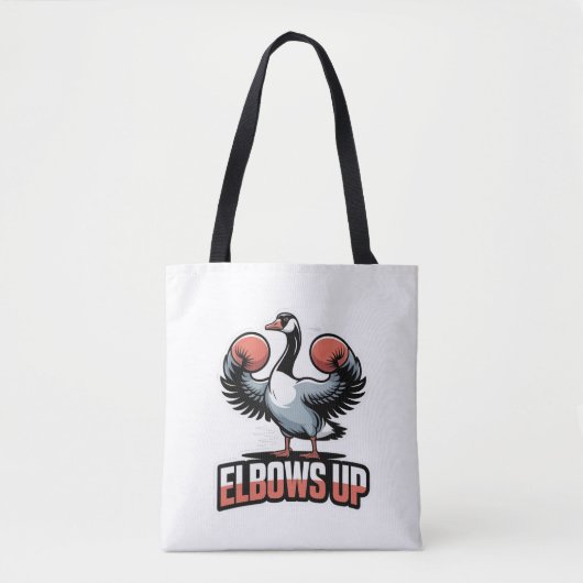 Elbows Up – Fighting Canadian Goose トートバッグ (正面)