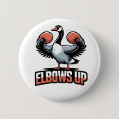 Elbows Up – Fighting Canadian Goose 缶バッジ (正面)