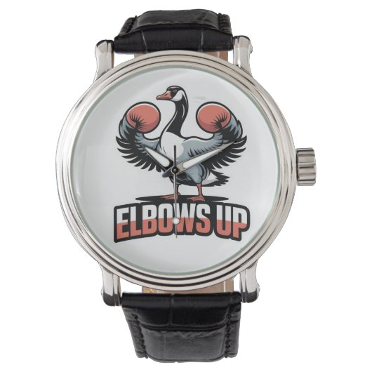 Elbows Up – Fighting Canadian Goose 腕時計 (正面)