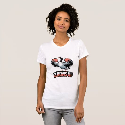 Elbows Up – Fighting Canadian Goose Tシャツ (正面フル)