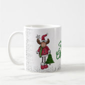 Elch mit Baum コーヒーマグカップ (左)