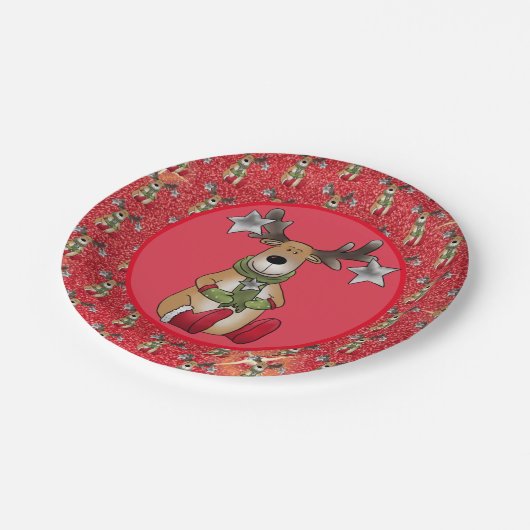 Elch mit Stern  ペーパープレート (アングル)