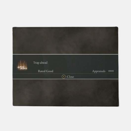 Elden Ring doormat, "Trap ahead" rated ドアマット (正面)