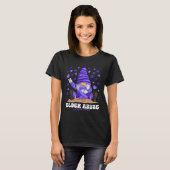 Elder Abuse Awareness Month Purple Ribbon Gnome Tシャツ (正面フル)