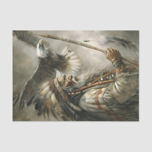 Elder Chief & Landing Eagle Decoupage 薄葉紙 (正面)