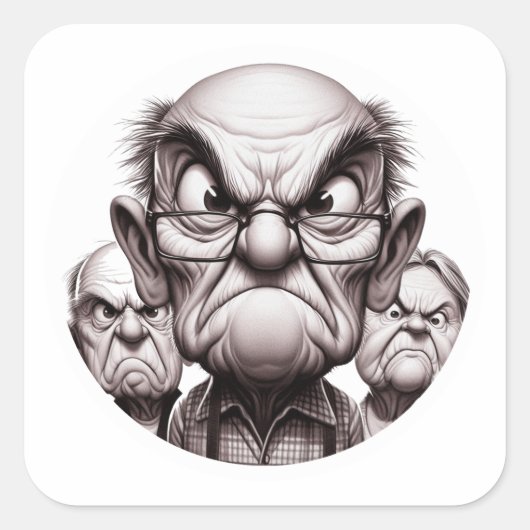 "Elder Glare Sticker Pack" スクエアシール (正面)