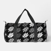 Elder Leaf Big Pattern Black White Grey ダッフルバッグ (正面)