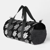Elder Leaf Big Pattern Black White Grey ダッフルバッグ (右コーナー)