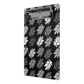Elder Leaf Pattern Black White Grey ミニクリップボード (アングル2)