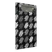 Elder Leaf Pattern Black White Grey ミニクリップボード (アングル)
