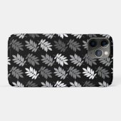 Elder Leaf Pattern Black White Grey Case-Mate iPhoneケース (裏面(横))