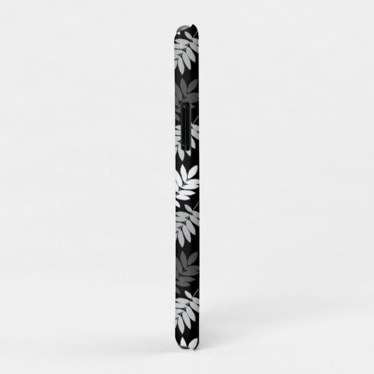 Elder Leaf Pattern Black White Grey Case-Mate iPhoneケース (裏面/右)