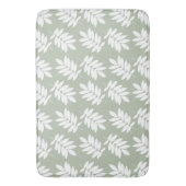 Elder Leaf Pattern White on Green バスマット (正面縦)