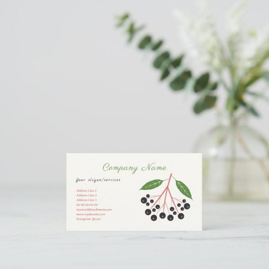 Elderberry名刺 名刺 (スタンド正面)