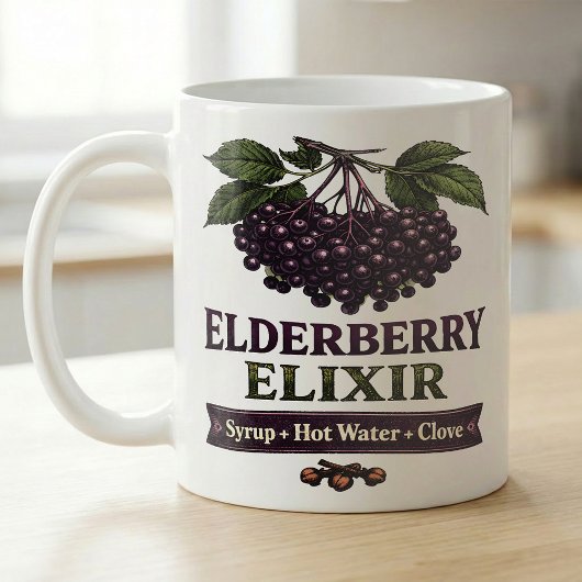 Elderberry Elixir Cozy Winter Recipe コーヒーマグカップ