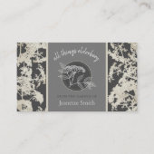 ElderflowerまたはElderberryビジネスヴィンテージダーク 名刺 (正面)