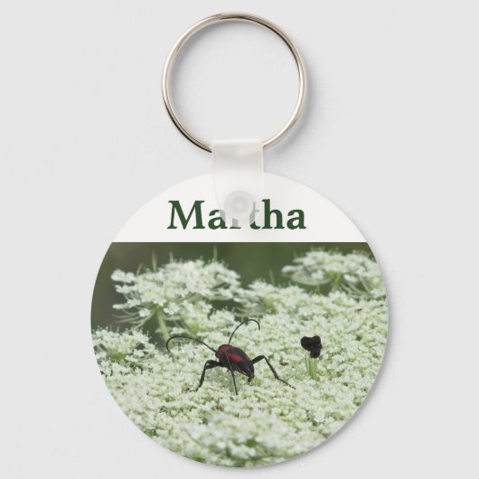 Elderflowerボタンの昆虫 キーホルダー (正面)