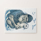 Elderly Sailor with Seal ジグソーパズル (横)