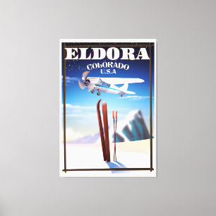 Eldoraコロラド旅行のポスター。 キャンバスプリント