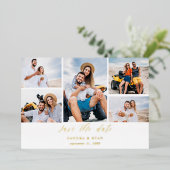 Ele Chic 5写真数々の日付を保存 箔招待状 (立ち正面)