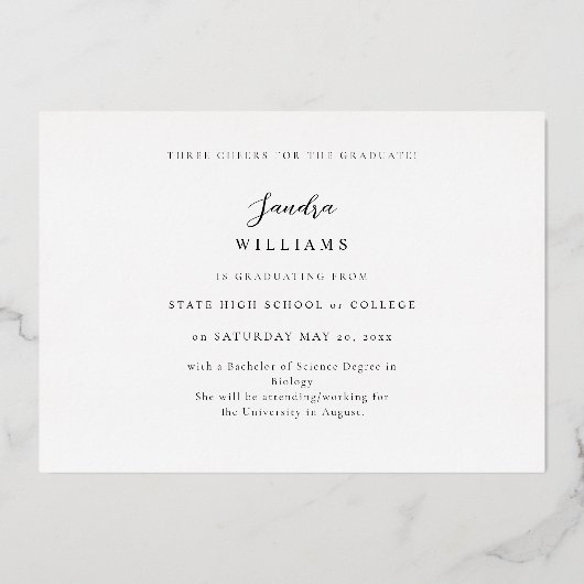 Ele Chic 5写真数々の院発表 箔招待状 (裏面)