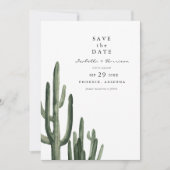 ELEANOR モダン Cactusミニマル写真データの保存 招待状 (正面)