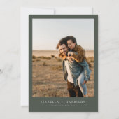 ELEANOR モダン Cactusミニマル写真データの保存 招待状 (裏面)