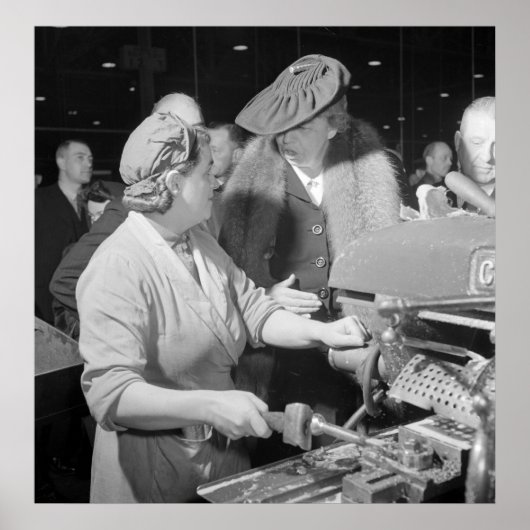 Eleanor Roosevelt in WWII, 1942 ポスター (正面)