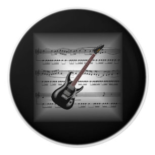 Elecギター~3-Dの楽譜の枕~Gray/Black BG セラミックノブ