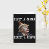 Elect A Clown Expect A Circus Funny Anti Trump  カード (黄色い花)