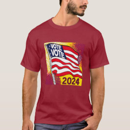 Election 2024フラグTシャツ Tシャツ