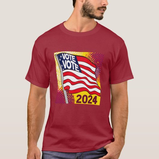 Election 2024フラグTシャツ Tシャツ (正面)