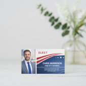 Election Campaign Photo QR Code 名刺 (スタンド正面)