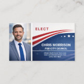 Election Campaign Photo QR Code 名刺 (正面)