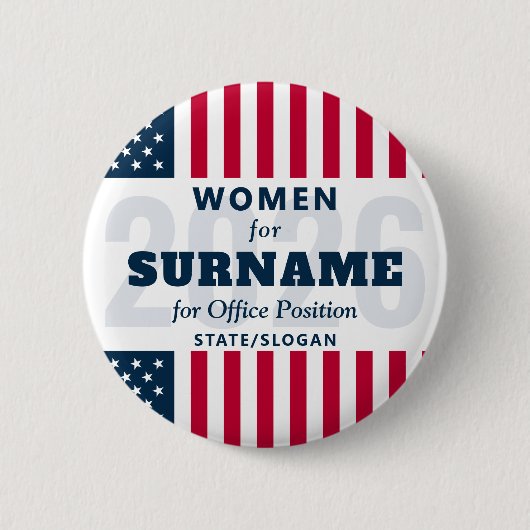 Election Campaign Pin: Group for Candidate Support 缶バッジ (正面)