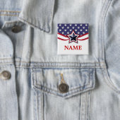 Election Campaign Pin Template Stars Stripes 缶バッジ (インサイチュ)
