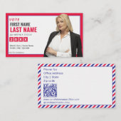 Election Campaign Red Republican Party Candidate 名刺 (正面/裏面)