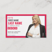 Election Campaign Red Republican Party Candidate 名刺 (正面)