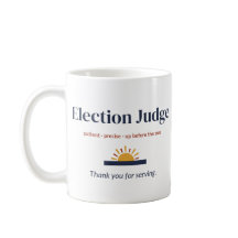 Election Judge マグカップ、奉仕への感謝