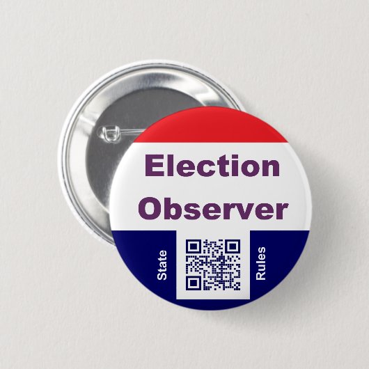 Election Observer, with state rules 缶バッジ (正面&裏面)