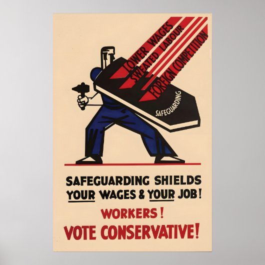 Election Poster British Conservative Party ポスター (正面)