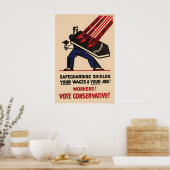 Election Poster British Conservative Party ポスター (キッチン)