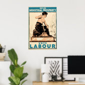 Election Poster Labour Party Secure Industrial ポスター (ホームオフィス)
