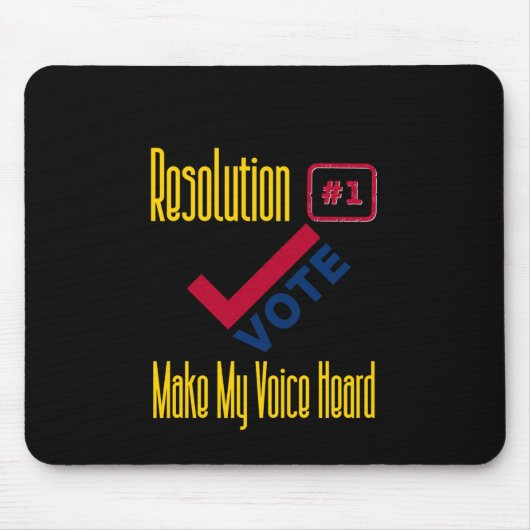 Election Usa – 投票 – 音声聴取ステッカー マウスパッド (正面)
