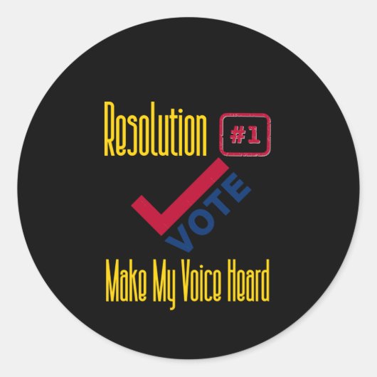 Election Usa – 投票 – 音声聴取ステッカー ラウンドシール (正面)