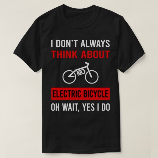 Electric 考え Bicycle E Bike Ebikeについて Tシャツ (デザイン正面)